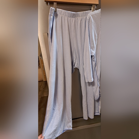 Lake Pajamas PJs Pima Cotton Classic Set Hydrangea Blue Striped Soft Size XL - Picture 5 of 9
